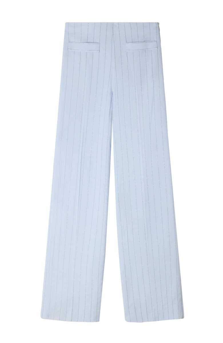 SANDRO Striped sequin trousers, Alternate, color, Sky Blue