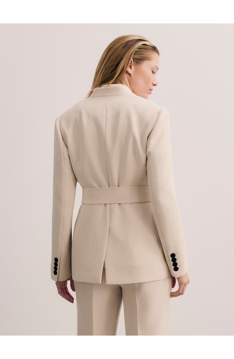 The Fold Selsey Doppio Crepe Blazer, Alternate, color, Neutral