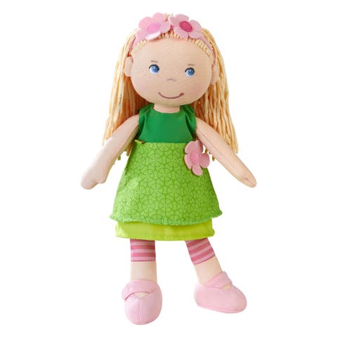 12" Soft Doll Mali with Blonde Hair and Blue Eyes, Soft Toddler Baby Dolls with Embroidered Face, Machine Washable Toddler Girl Toys for 18 mo+