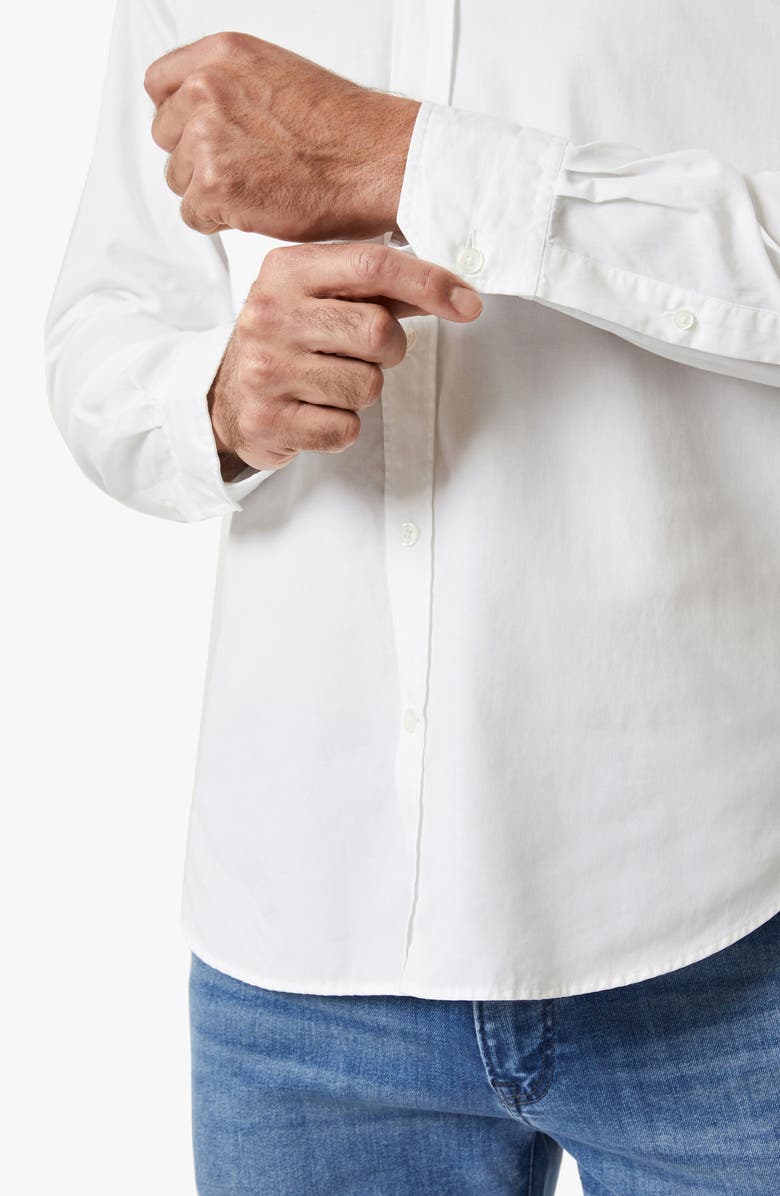 34 Heritage Luxe Twill Button-Up Shirt, Alternate, color, Bright White