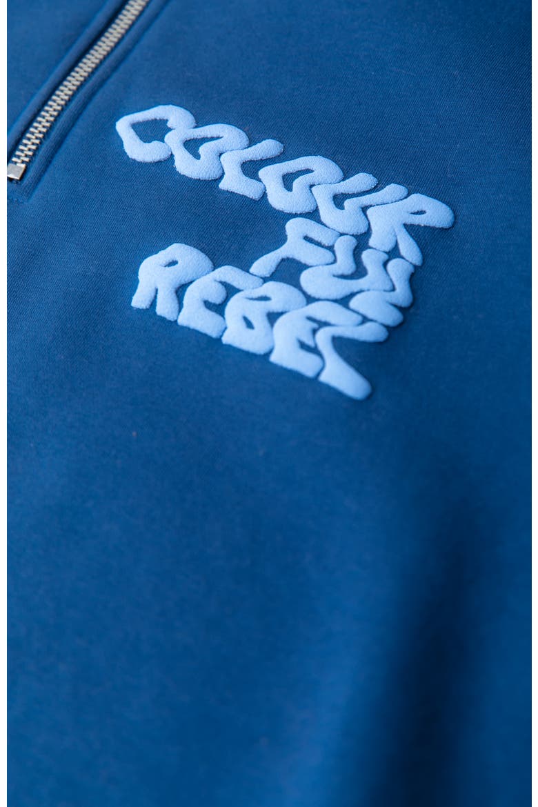 Uni Logo Wave Relaxed Zip Sweat, Alternate, color, Deep Cobalt