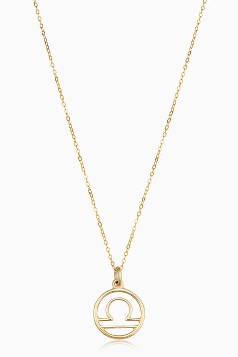 14K Gold Zodiac Pendant Necklace