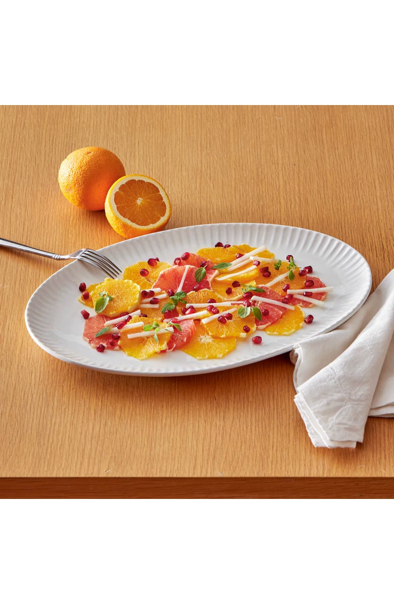 tag Vista Oval Large Grey Serving Platter Dishwasher Safe Serveware, Alternate, color, Grey