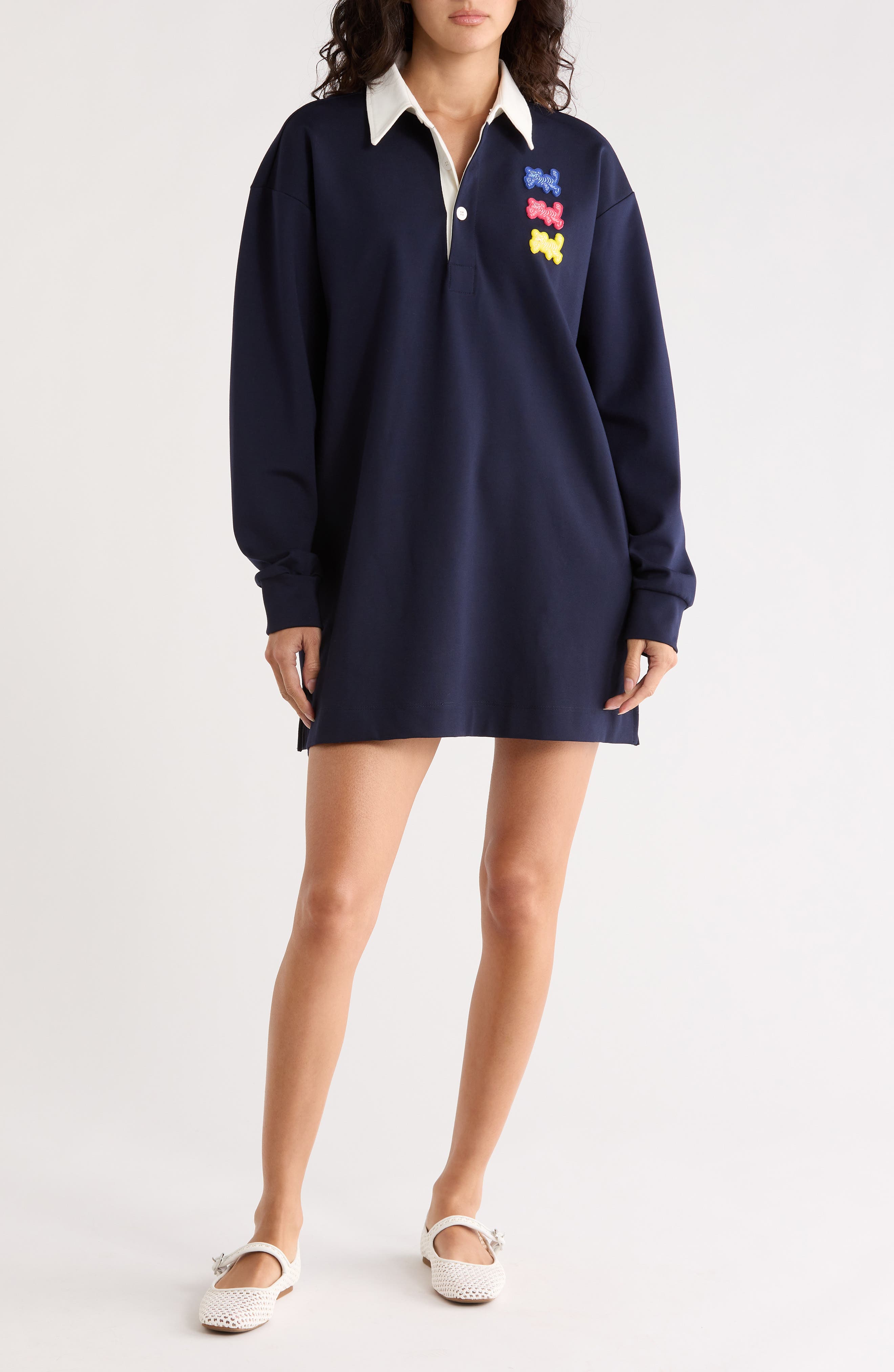 Desigual Long Sleeve Polo Dress
