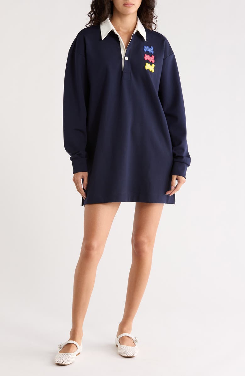 Desigual Long Sleeve Polo Dress, Main, color,