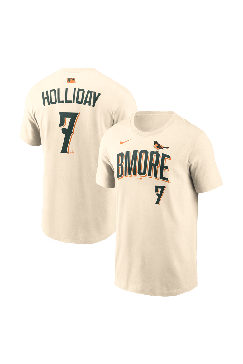 Men's Nike Jackson Holliday Cream Baltimore Orioles 2026 City Connect Name & Number T-Shirt, Main, color, Cream