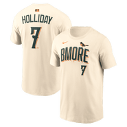 Nike Men's Nike Jackson Holliday Cream Baltimore Orioles 2026 City Connect Name & Number T-Shirt