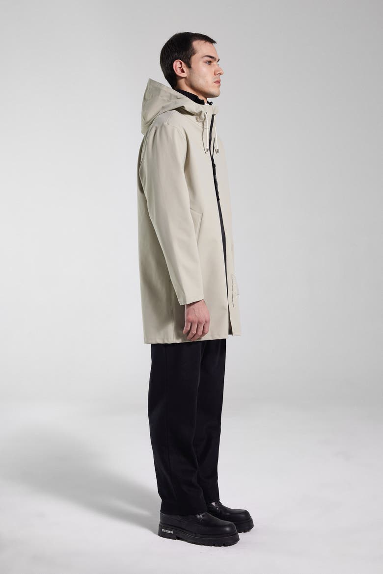 Stockholm Lightweight Zip Matte Raincoat, Alternate, color, Pelican