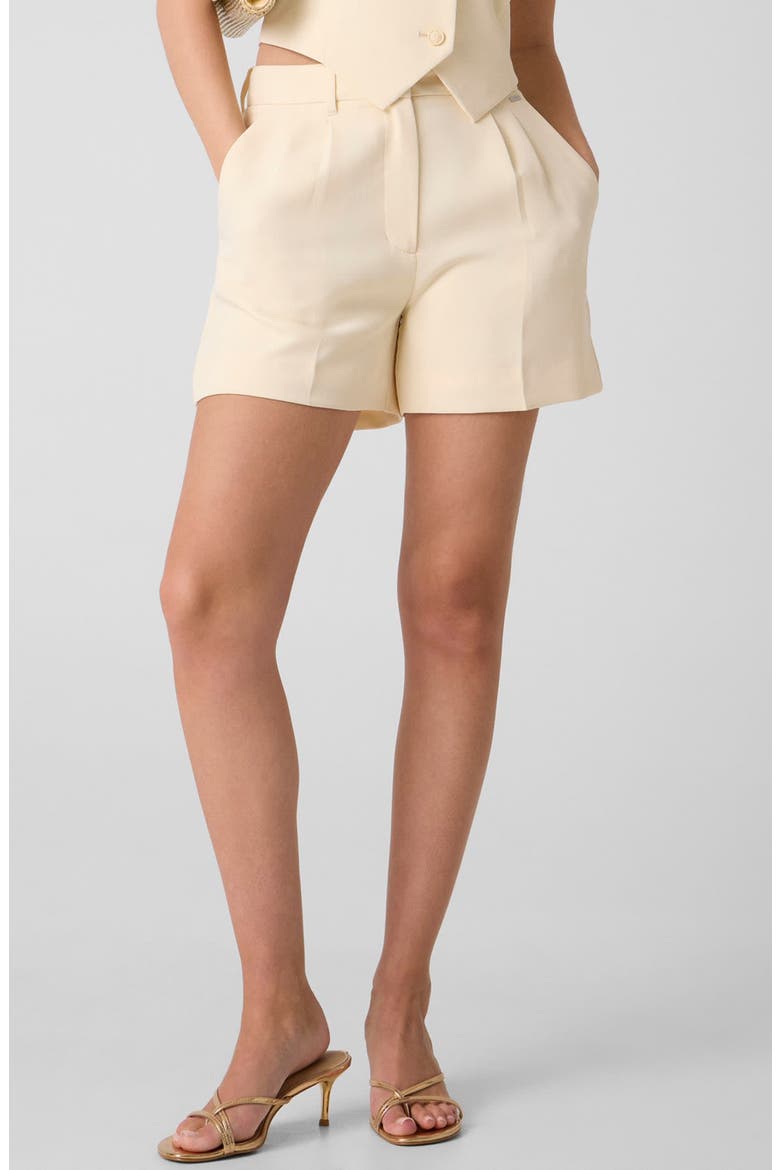 Theoline Pleated Shorts, Main, color, IVORY