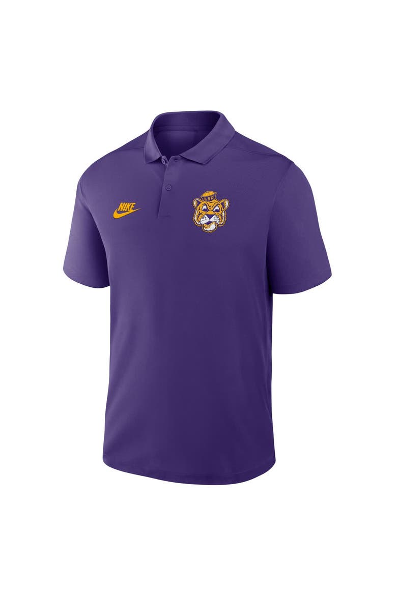 Men's Nike Purple LSU Tigers Primetime Victory Legacy Vault Logo Performance Polo, Alternate, color, Purple