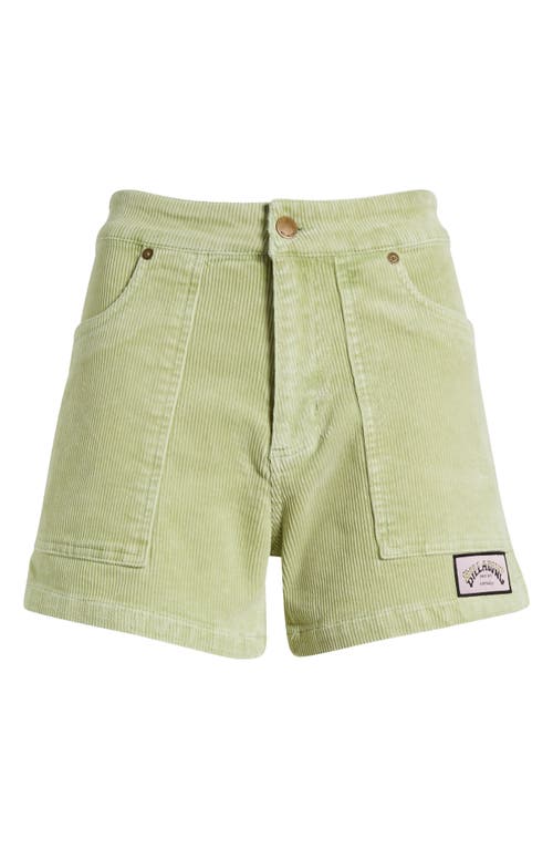 Billabong Set The Tone Cord Shorts In Pistachio