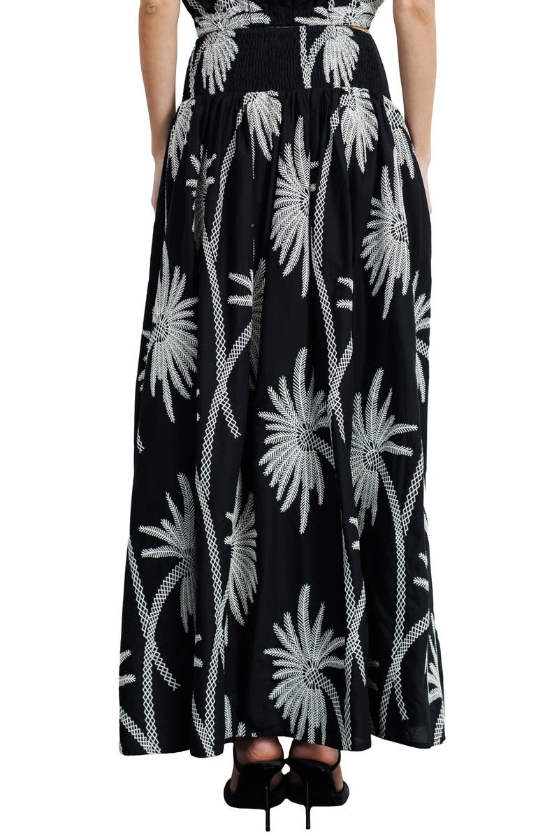 CIEBON Maeve Print Maxi Skirt, Alternate, color, Black