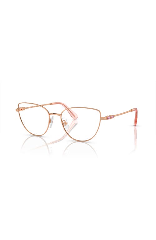 Swarovski 55mm Cat Eye Optical Glasses In Pink
