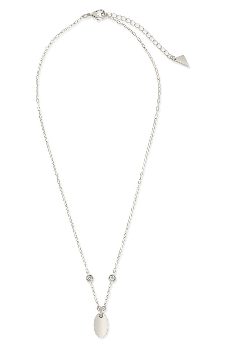 Sterling Forever Leota Pendant Necklace, Alternate, color, Silver