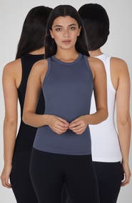 90 DEGREE BY REFLEX 3-Pack Seamless Tank Tops