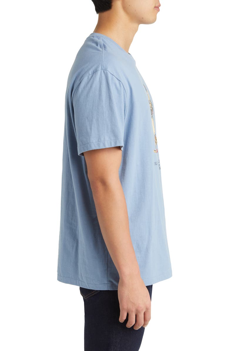 Polo Ralph Lauren Skiing Polar Bear Graphic T-Shirt, Alternate, color, Cr23 Channel Blue Ski Bear