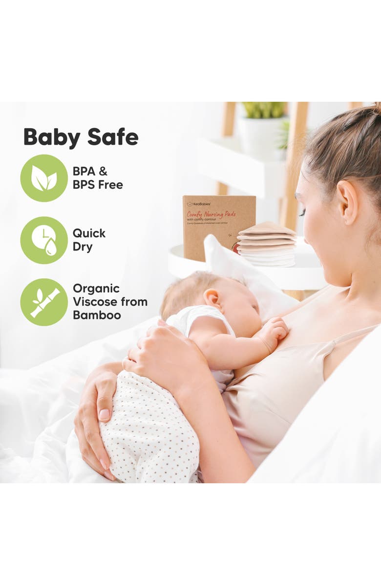 KeaBabies 8-Pack Comfy Nursing Pads, Alternate, color, Bare Beige