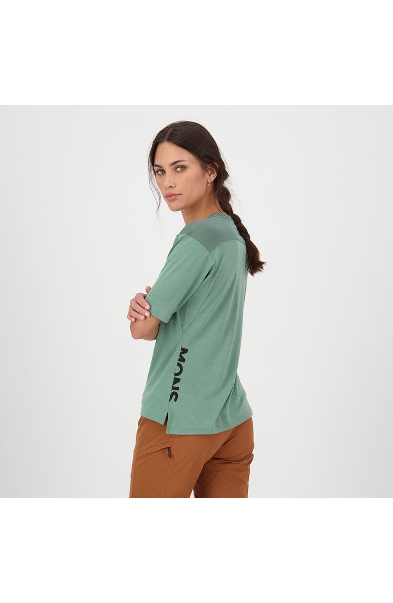 Mons Royale Diversion Merino Short-Sleeve Bike Jersey - Women's, Alternate, color, Thyme/Cypress