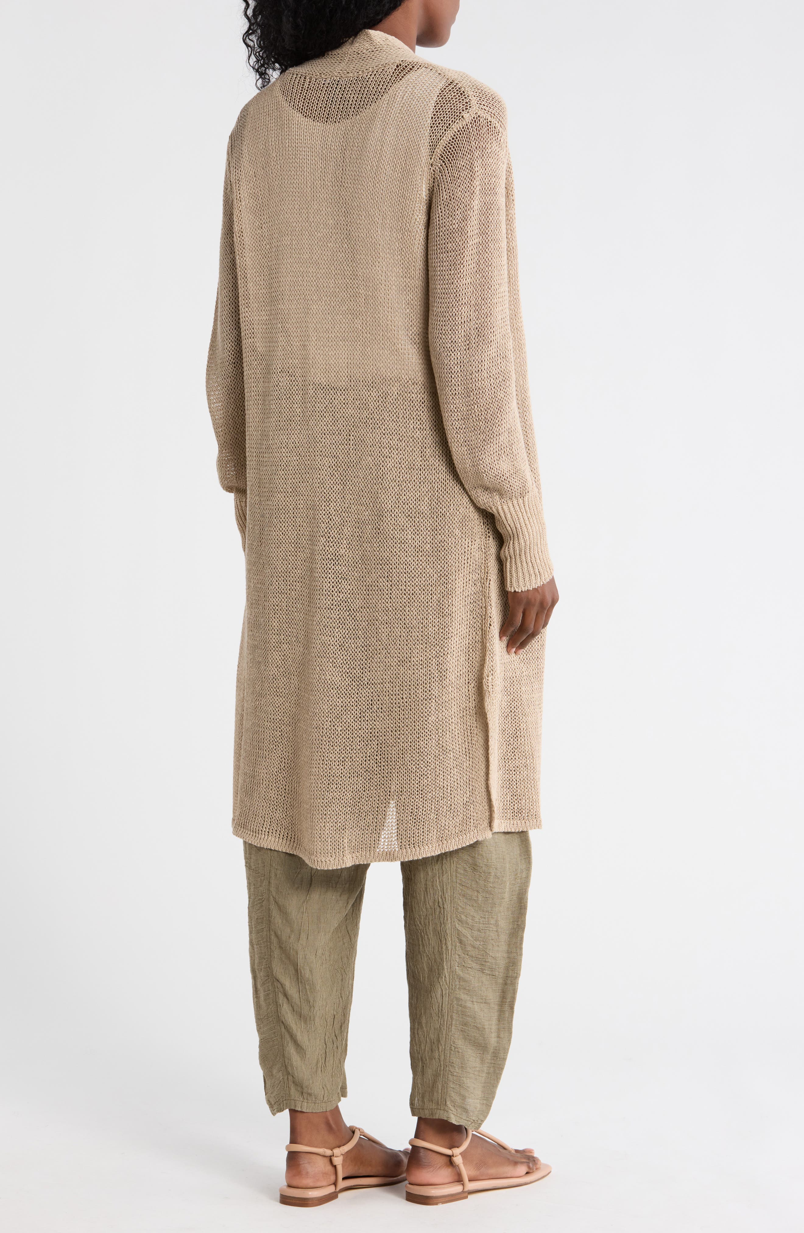 Long Organic Cotton Blend Cardigan - image 4