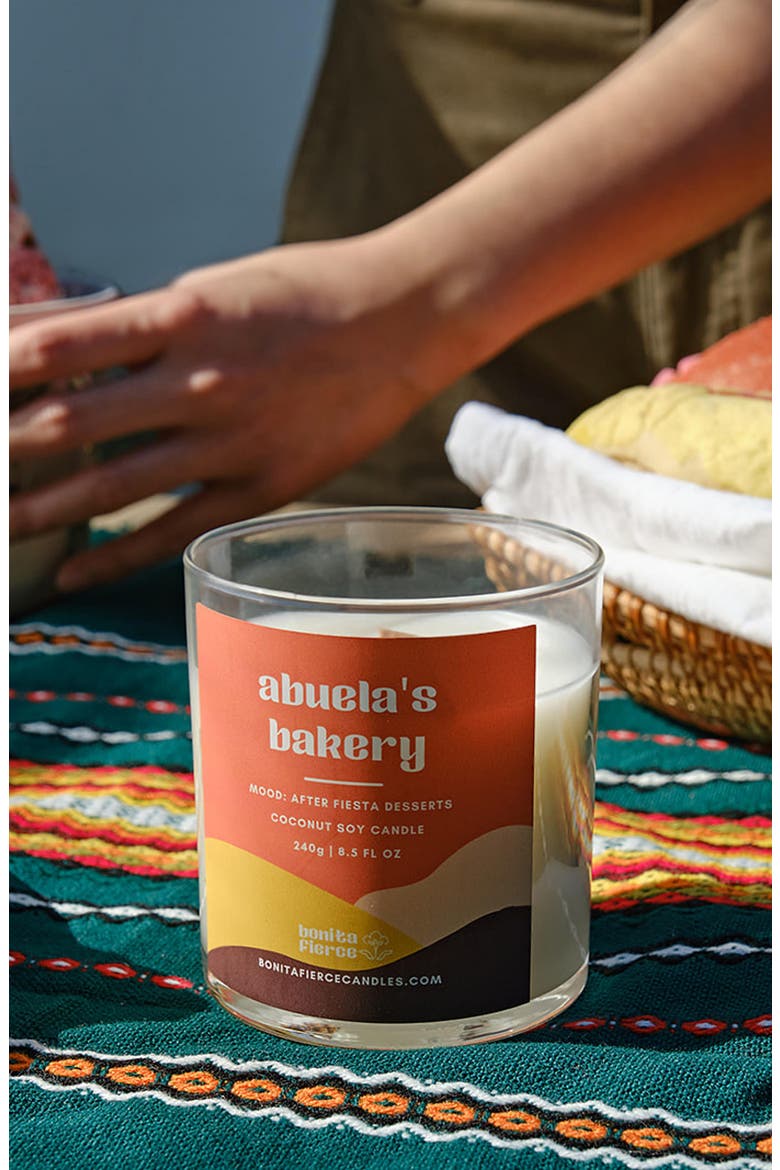 Abuela's Bakery Candle, Alternate, color, WHITE/ ORANGE