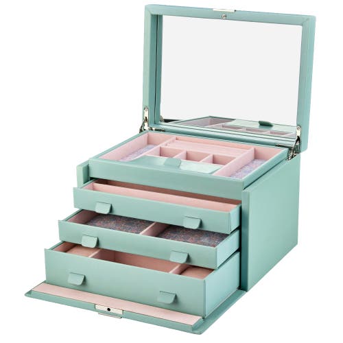 Wolf Liberty Large Jewelry Box In Green