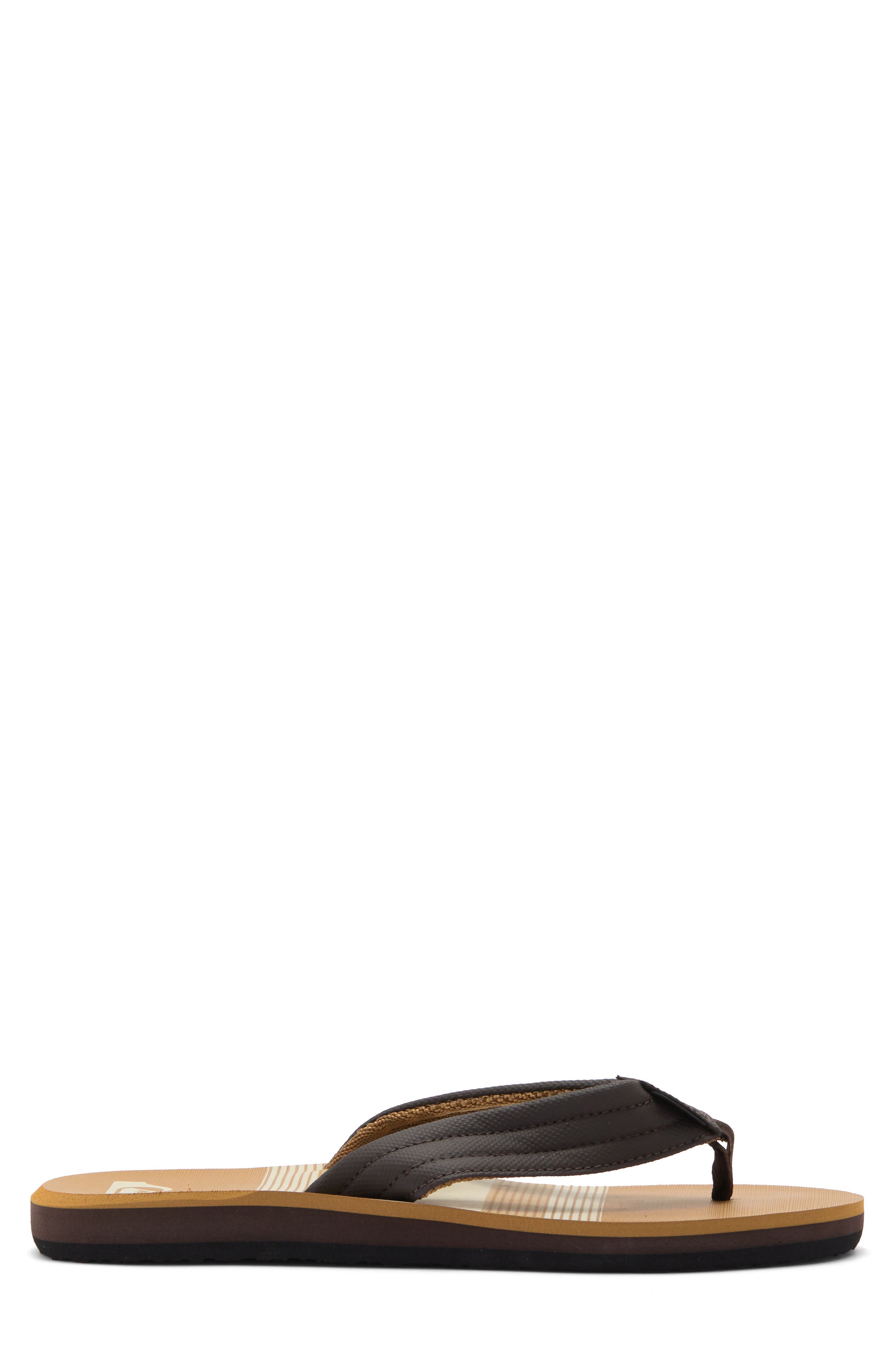 Quiksilver Carver Flip Flop, Alternate, color, Brown