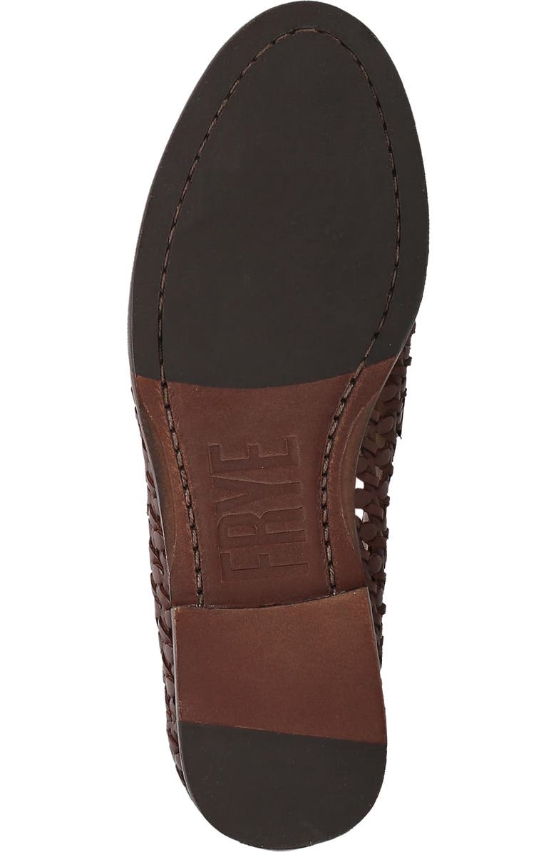 Frye Faith Woven Penny Loafer, Alternate, color, Dark Brown