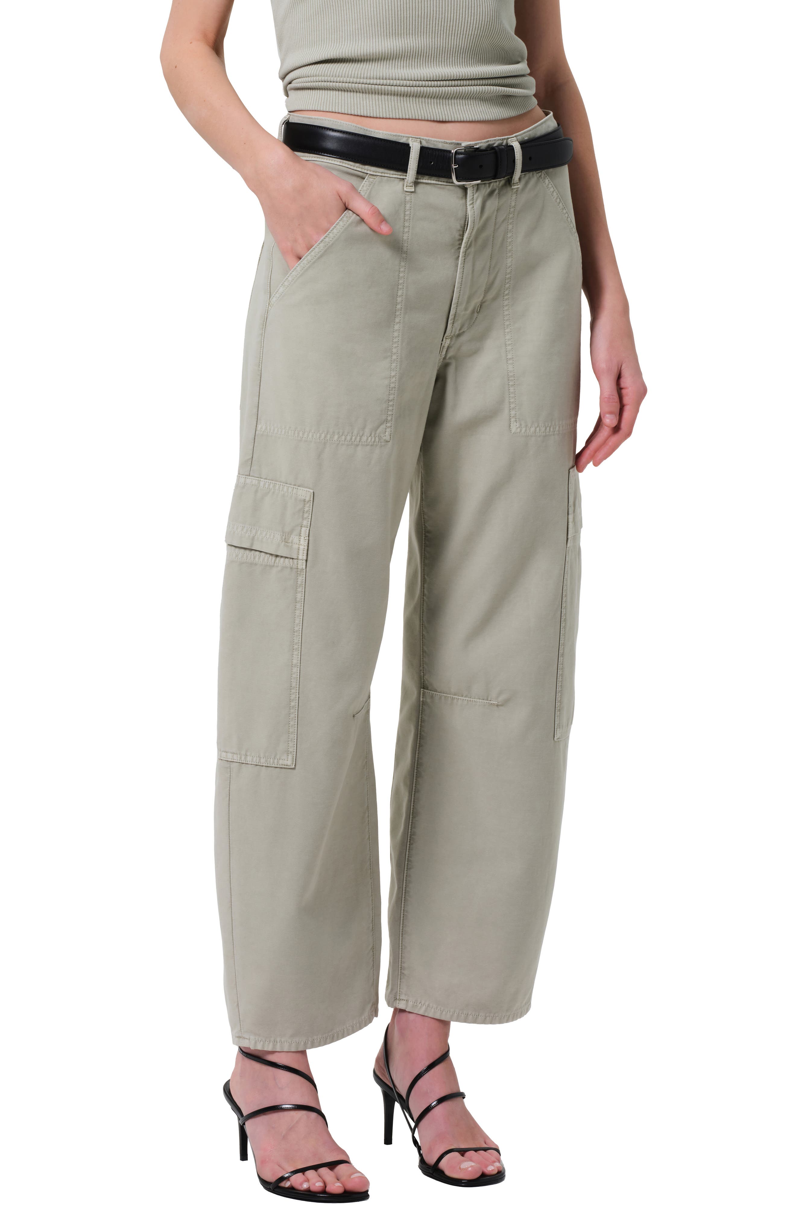 Marcelle Low Rise Barrel Cargo Pants