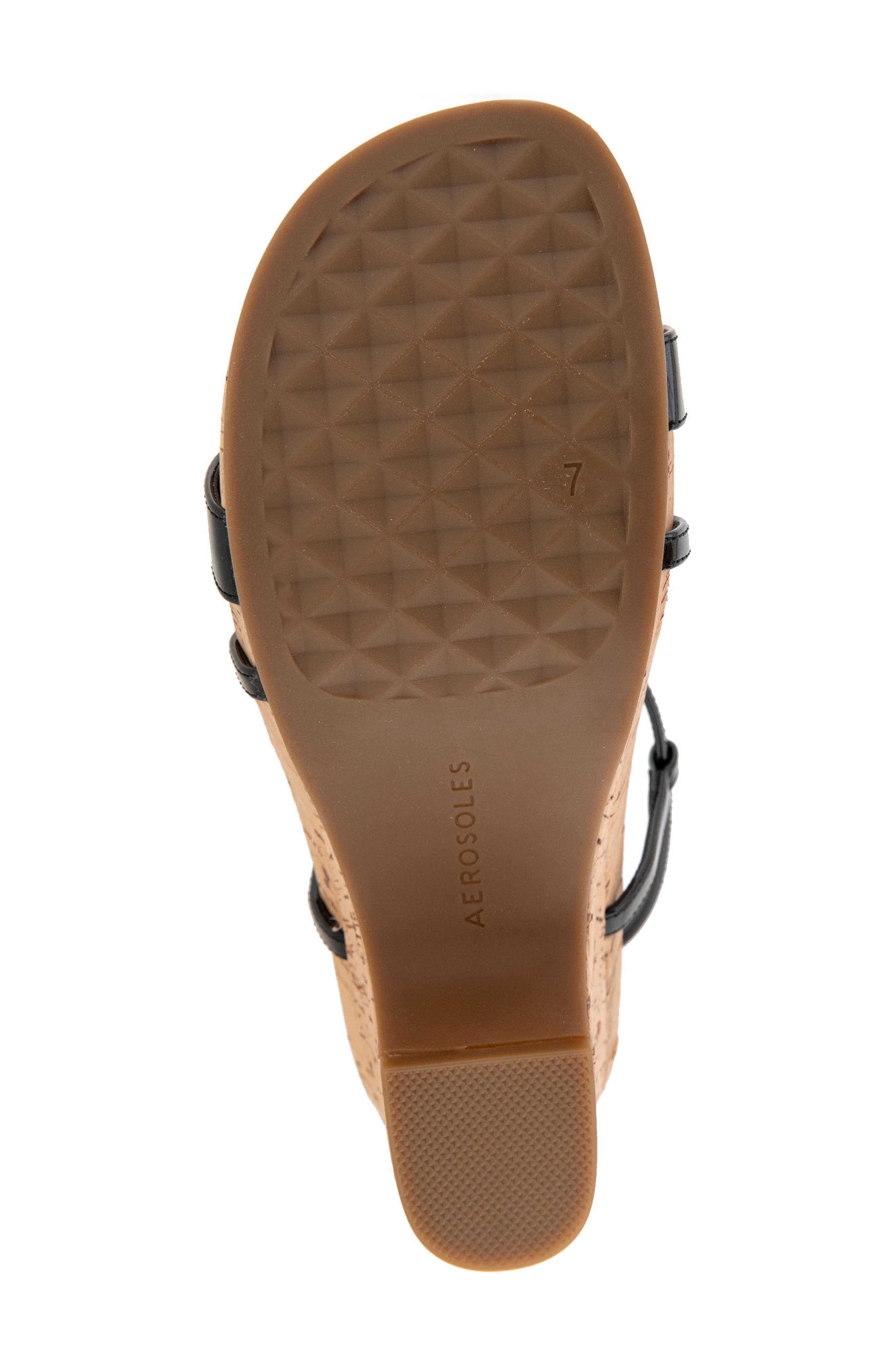 Aerosoles Miles Slingback Sandal, Alternate, color, Black Faux Leather/ Cork