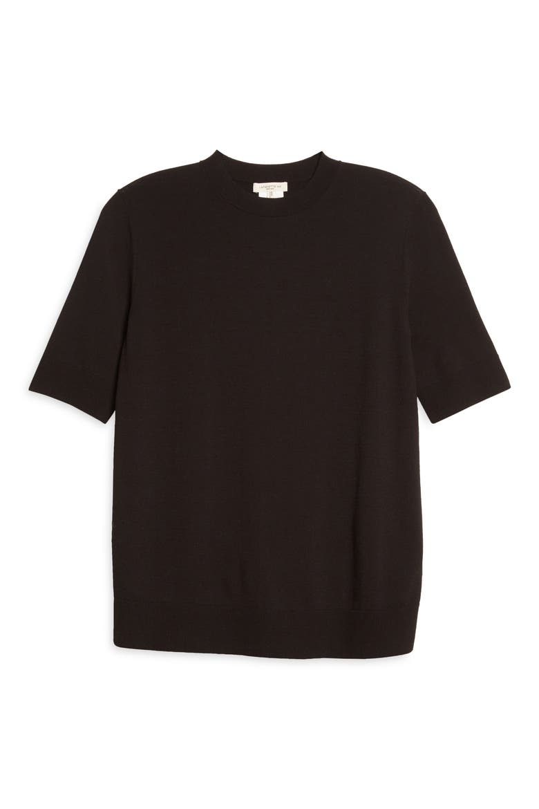 Knit Crepe Top, Alternate, color, BLACK