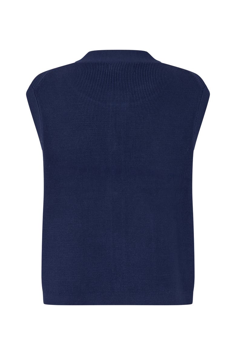 MaLossan Button-Front Knit Vest, Alternate, color, Medieval Blue