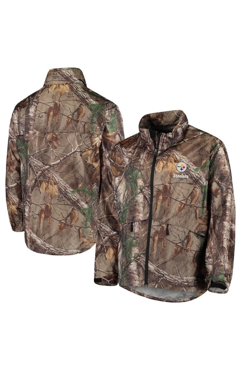 DUNBROOKE Men's Dunbrooke Realtree Camo Pittsburgh Steelers Circle Sportsman Waterproof Packable Full-Zip Jacket, Alternate, color, Realtree Camo