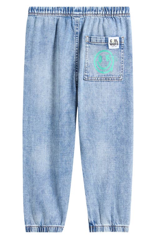 Next Kids' Smile Elastic Waist Graphic Jeans