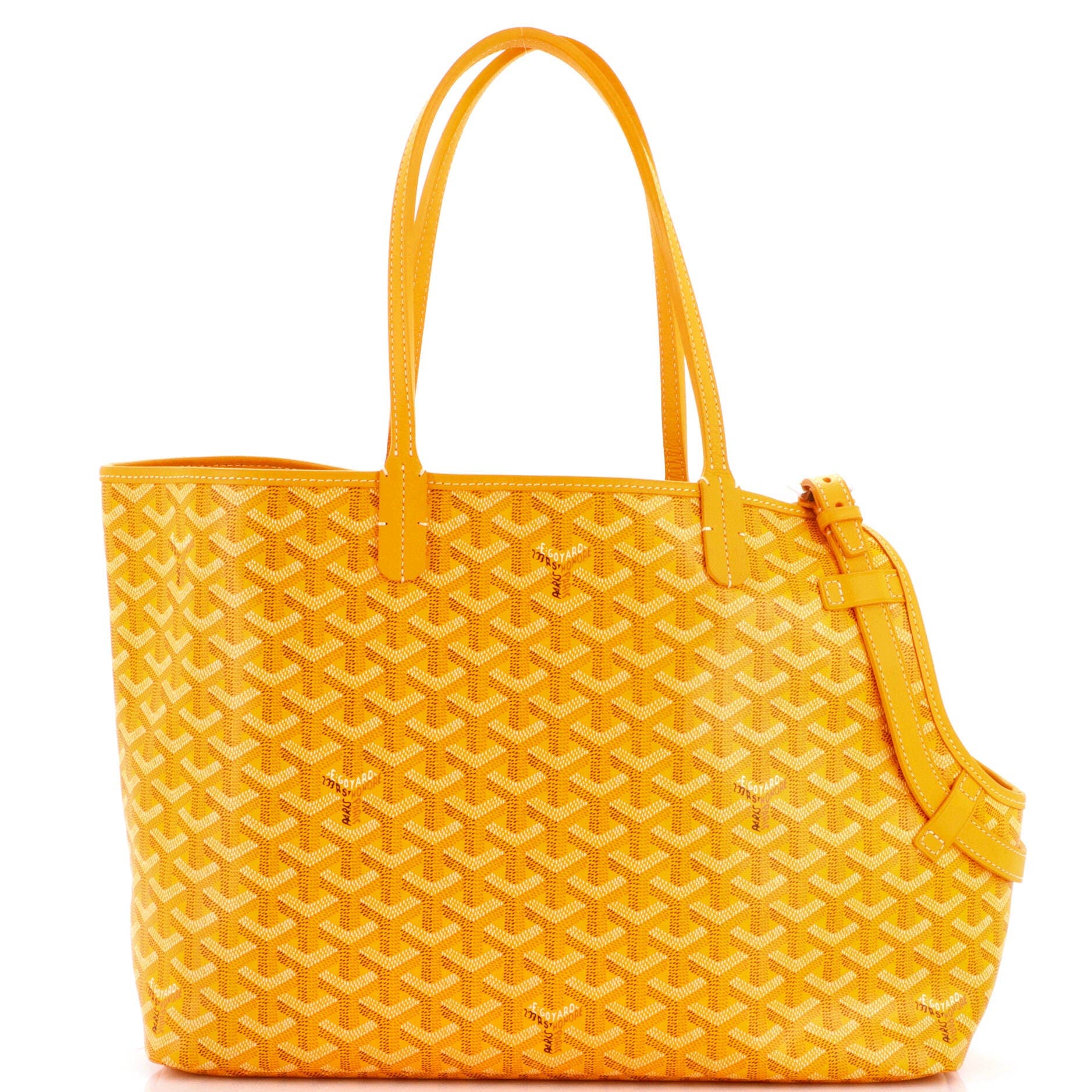 Chien Gris Pet Carrier Tote Coated Canvas, Main, color, Yellow