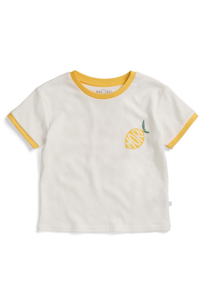 Oversized Printed T-Shirt, Main, color, Citrus & Cloud Dancer