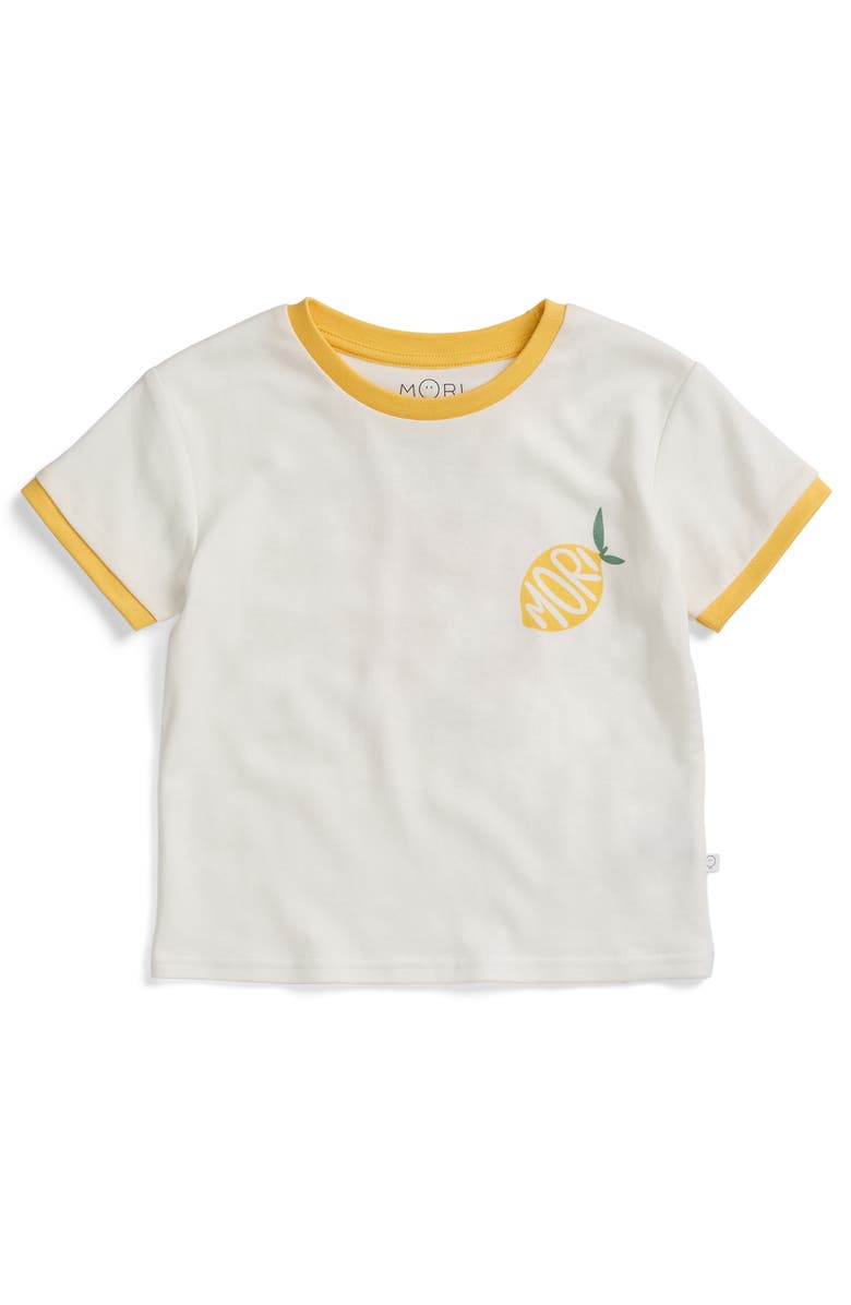 MORI Oversized Printed T-Shirt, Main, color, Citrus & Cloud Dancer