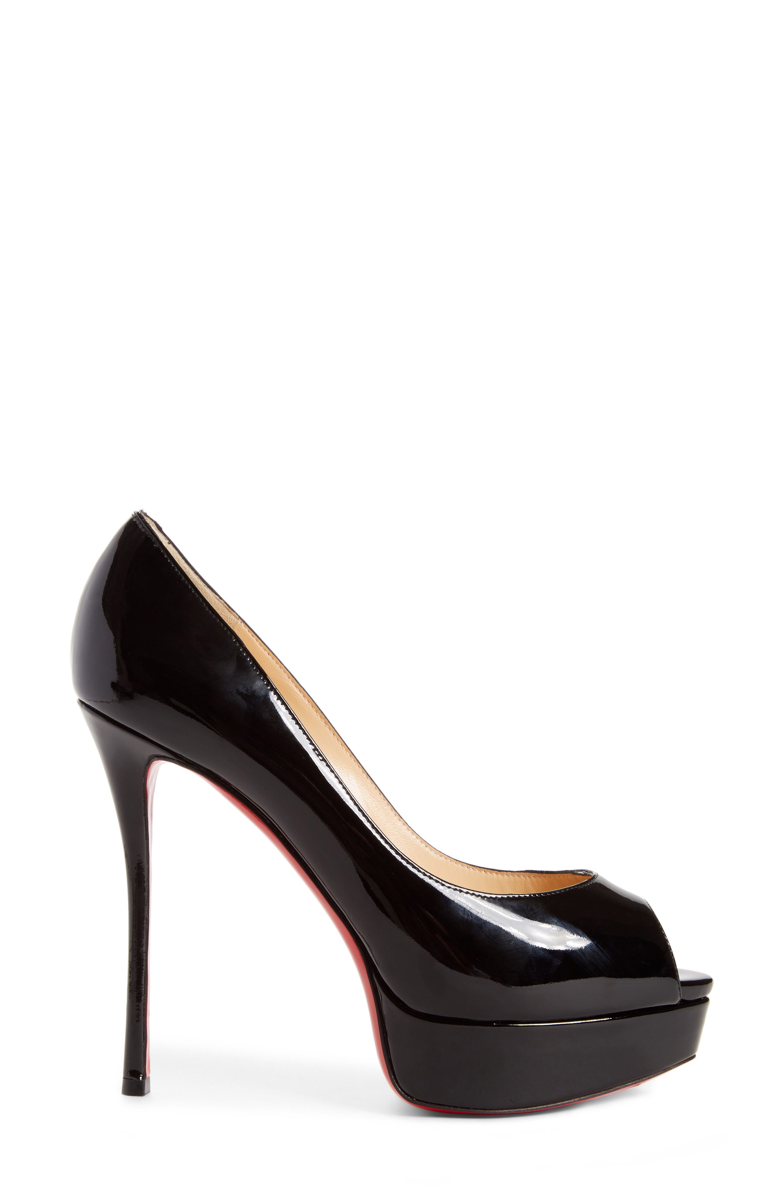 Christian Louboutin Fetish Peep Toe Platform Pump, Alternate, color, 