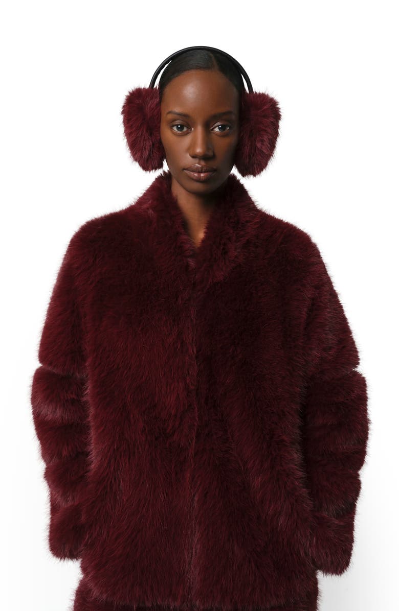 Apparis Esme Faux Fur Earmuffs, Alternate, color, Merlot