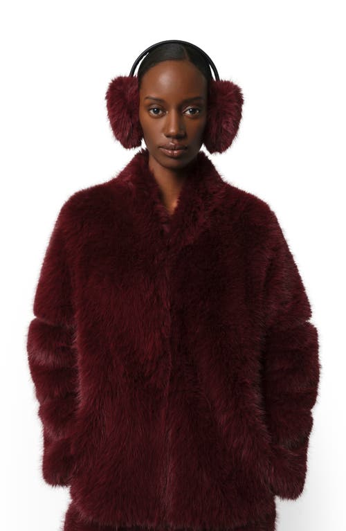 Apparis Esme Faux Fur Earmuffs In Burgundy