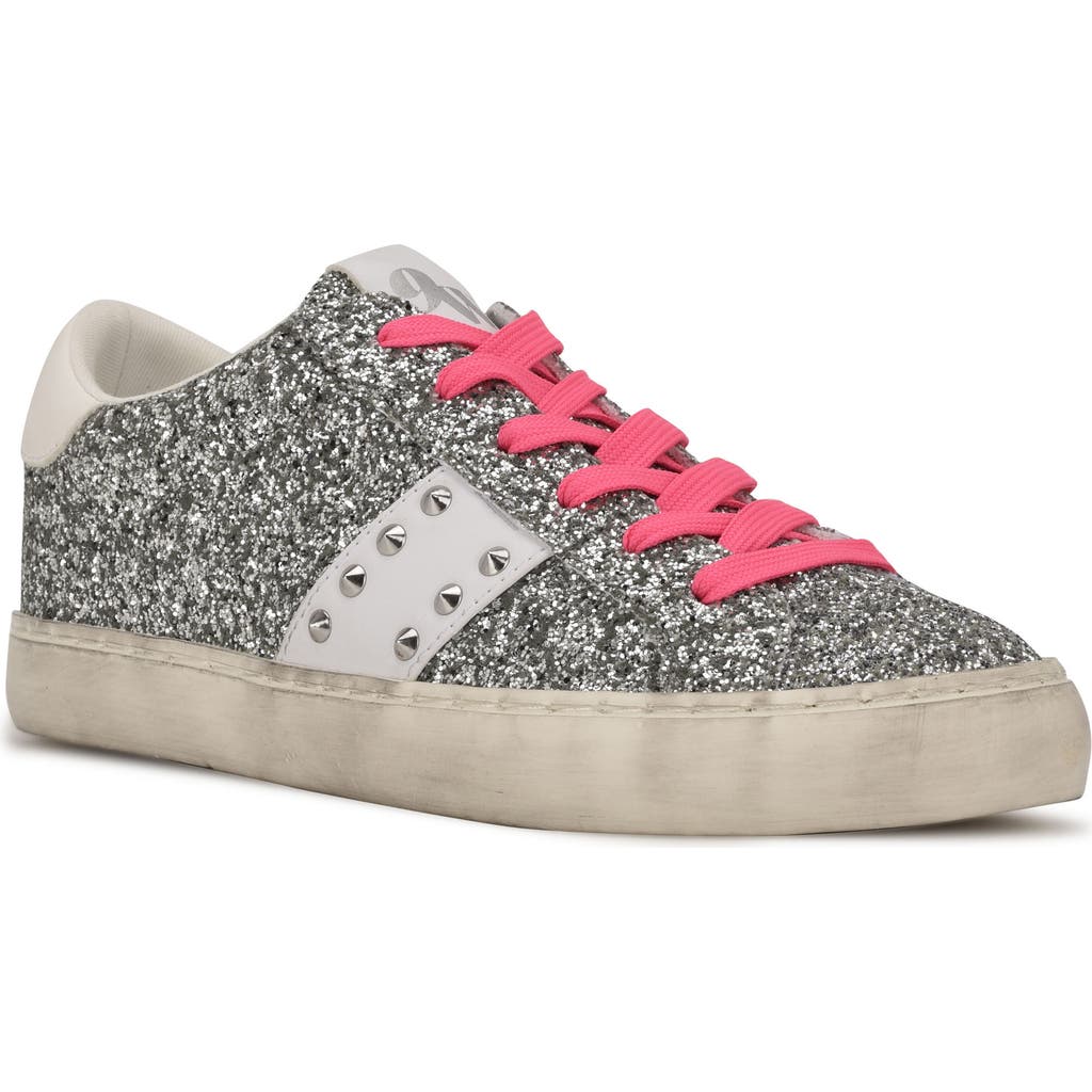 Nine West Sneaks Studded Sneaker In Gray