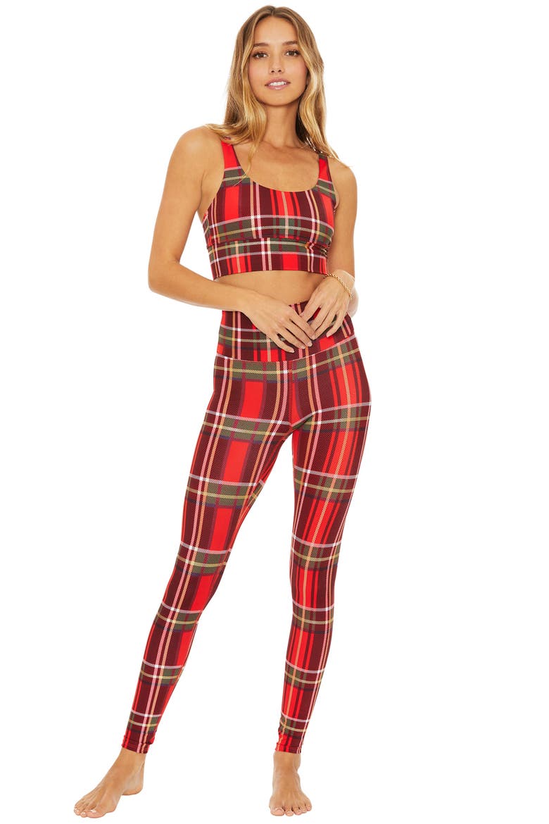Piper Holiday Plaid High Waist Leggings, Alternate, color, HOLIDAY PLAID
