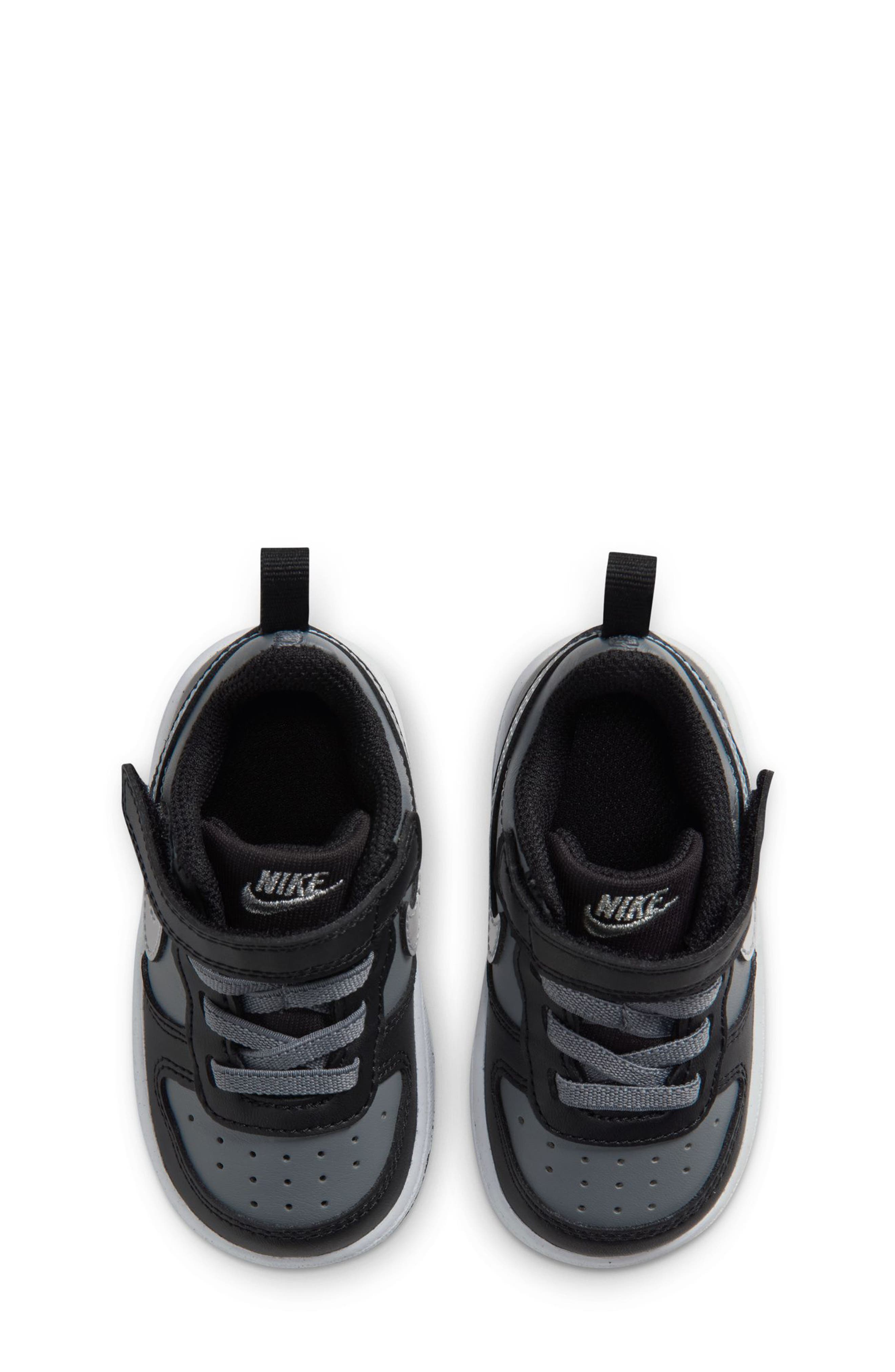 Kids' Court Borough Low Shine Sneaker, Alternate, color, BLACK/ METALLIC SILVER/ GREY