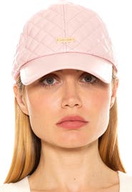 Alexia Admor Diamond Quilted Pleather Baseball Cap