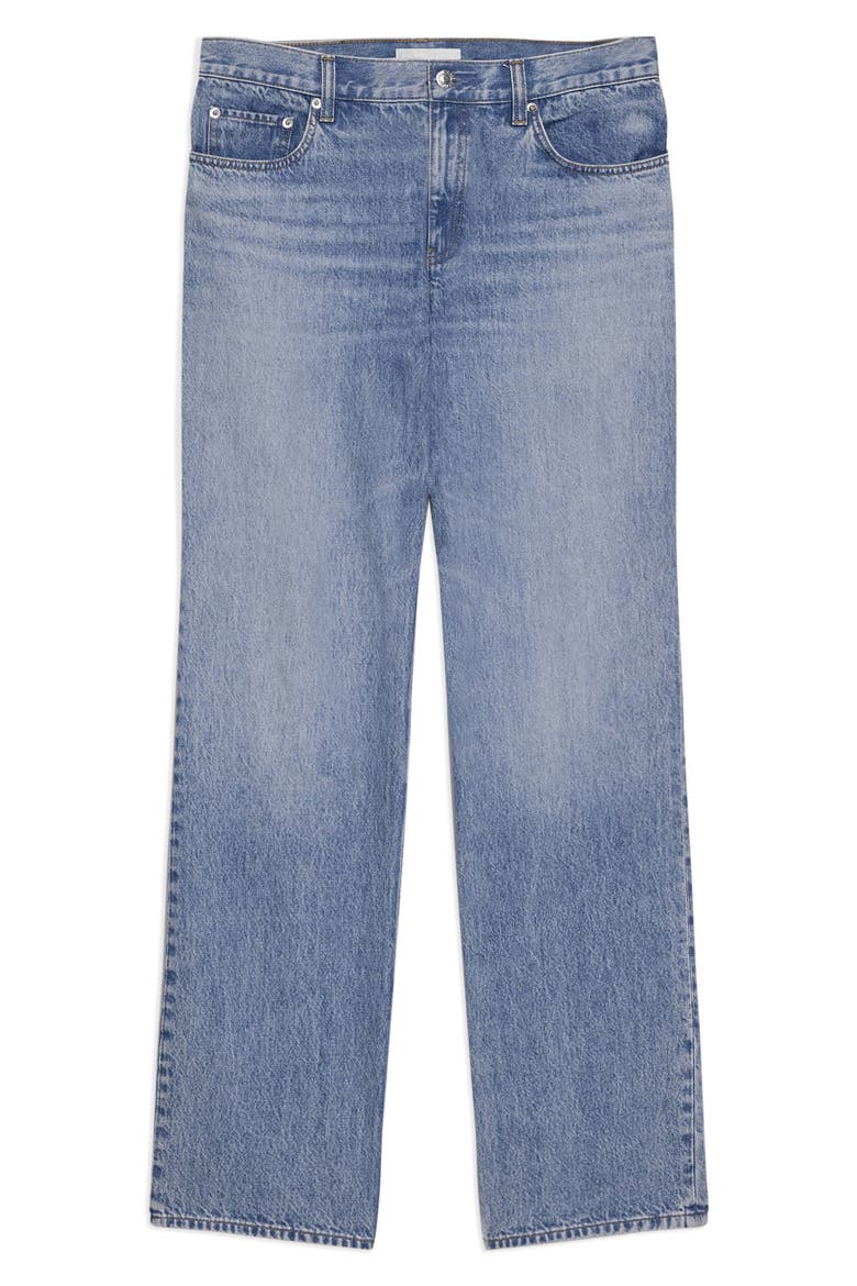 Brooklyn Low Rise Drop Straight Leg Jeans, Alternate, color, VINTAGE BLUE WASH