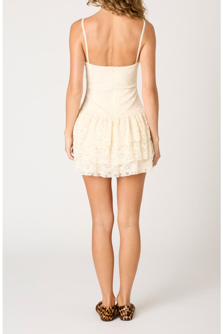 Audrey Lace Tiered Cocktail Dress, Alternate, color, IVORY