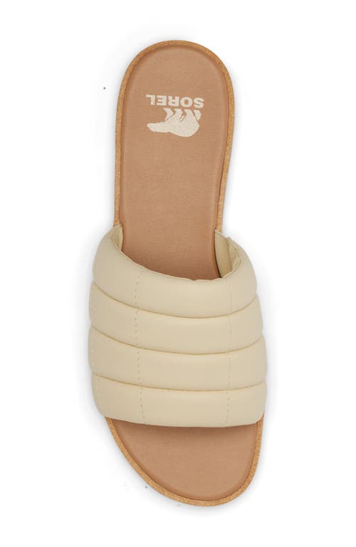 Sorel Ella Iii Quilted Puff Slide Sandal In Honey White/gum 16