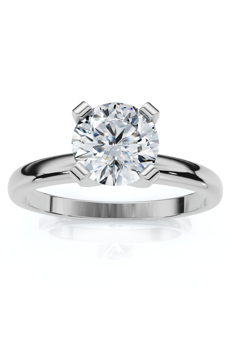 Bliss Diamond 3/4ct Lab Grown Round Diamond Solitaire Engagement Ring 14k Gold, Main, color, 14K White Gold