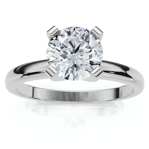 3/4ct Lab Grown Round Diamond Solitaire Engagement Ring 14k Gold