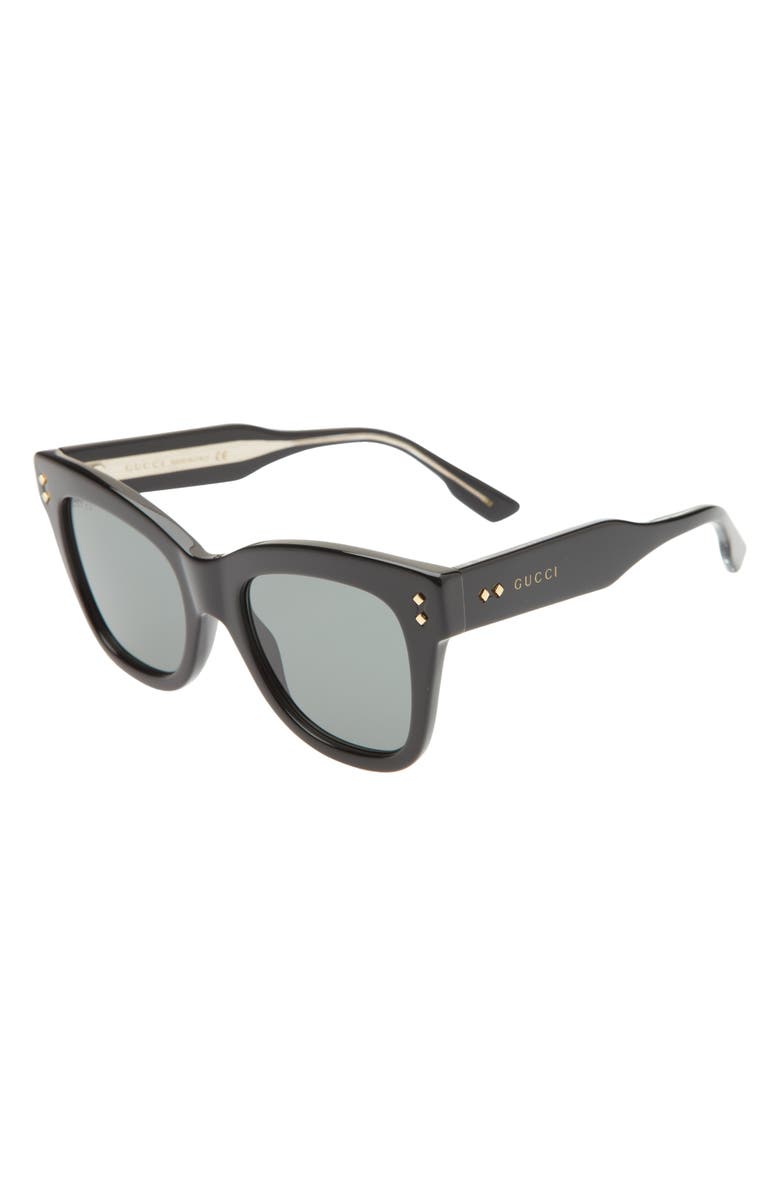 Gucci 52mm Square Cat Eye Sunglasses, Alternate, color,