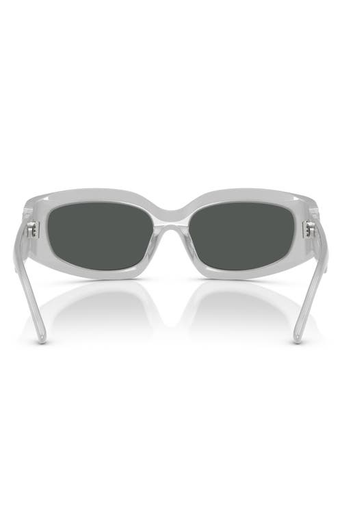 Tory Burch 57mm Irregular Sunglasses In Dark Grey